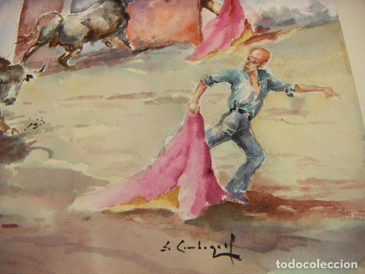 Arte: ACUARELA ORIGINAL DE EMILIO CARBONELL - Foto 4