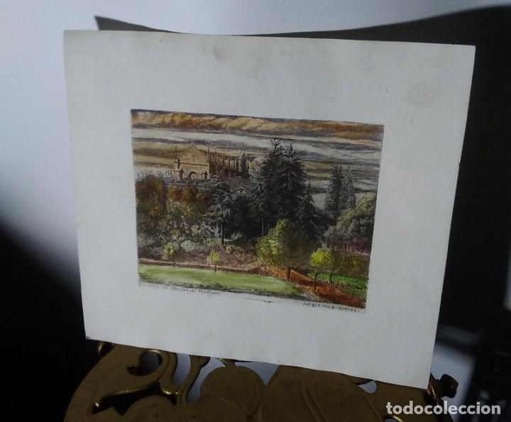 Arte: PINTURA DE ACURELA ANTIGUA CASA DE LABRANZA CARTUJA DE NUESTRA SRA. DE MIRAFLORES DE 25 X 28