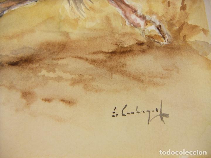 Arte: ACUARELA ORIGINAL DE EMILIO CARBONELL - Foto 3
