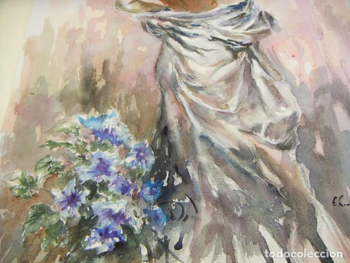 Arte: ACUARELA ORIGINAL DE EMILIO CARBONELL - Foto 3