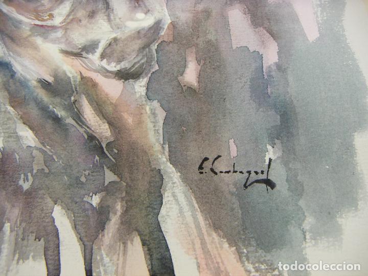 Arte: ACUARELA ORIGINAL DE EMILIO CARBONELL - Foto 4