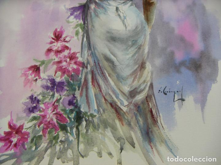 Arte: ACUARELA ORIGINAL DE EMILIO CARBONELL - Foto 3