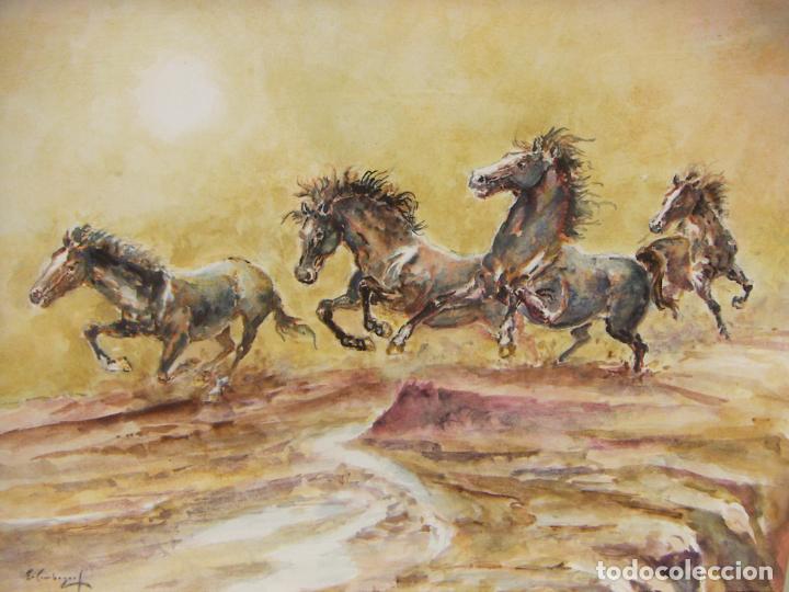Arte: ACUARELA ORIGINAL DE EMILIO CARBONELL - Foto 2