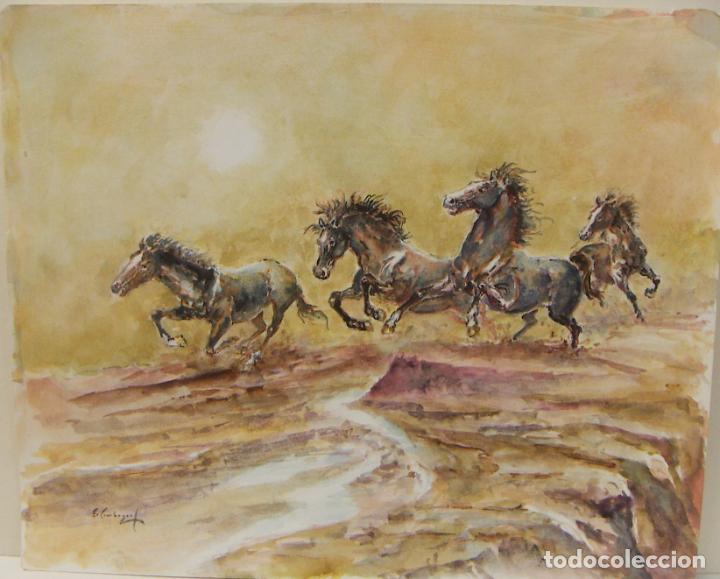 Arte: ACUARELA ORIGINAL DE EMILIO CARBONELL - Foto 1