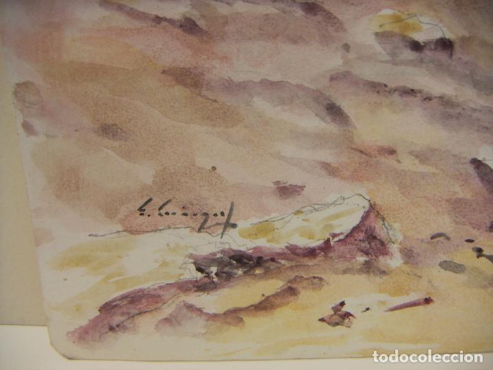 Arte: ACUARELA ORIGINAL DE EMILIO CARBONELL - Foto 3