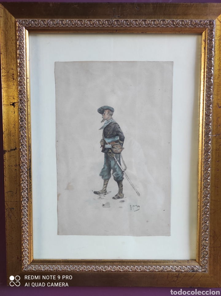 Arte: Acuarela siglo XIX - Foto 2