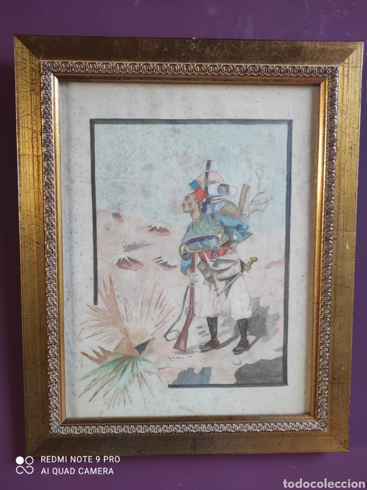 Arte: Acuarela siglo XIX - Foto 2