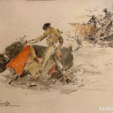 Arte: JOAQUÍN TERRUELLA MATILLA (1891-1957) APUNTES TAURINOS. Lote 247368525