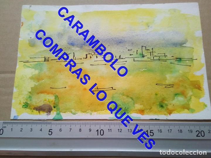 Art: ACUARELA ORIGINAL ARTISTA SIN IDENTIFICAR 21X14 CM C68