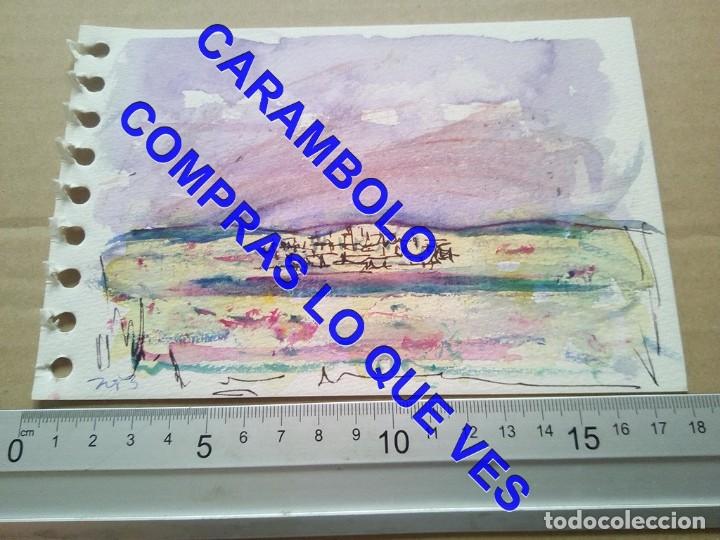 Art: ACUARELA ORIGINAL ARTISTA SIN IDENTIFICAR 21X14 CM C68