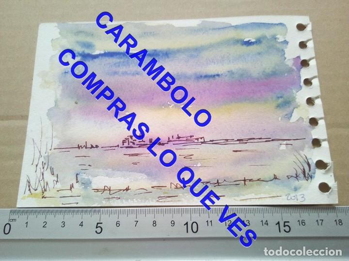 Art: ACUARELA ORIGINAL ARTISTA SIN IDENTIFICAR 21X14 CM C68