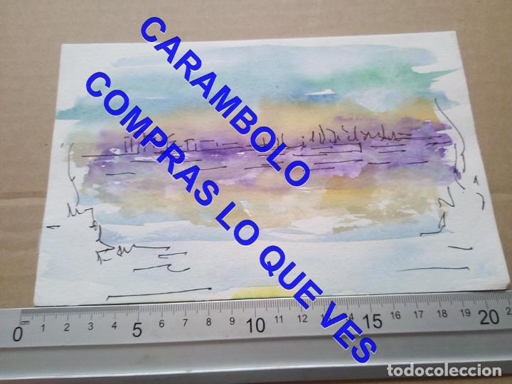 Art: ACUARELA ORIGINAL ARTISTA SIN IDENTIFICAR 21X14 CM C68