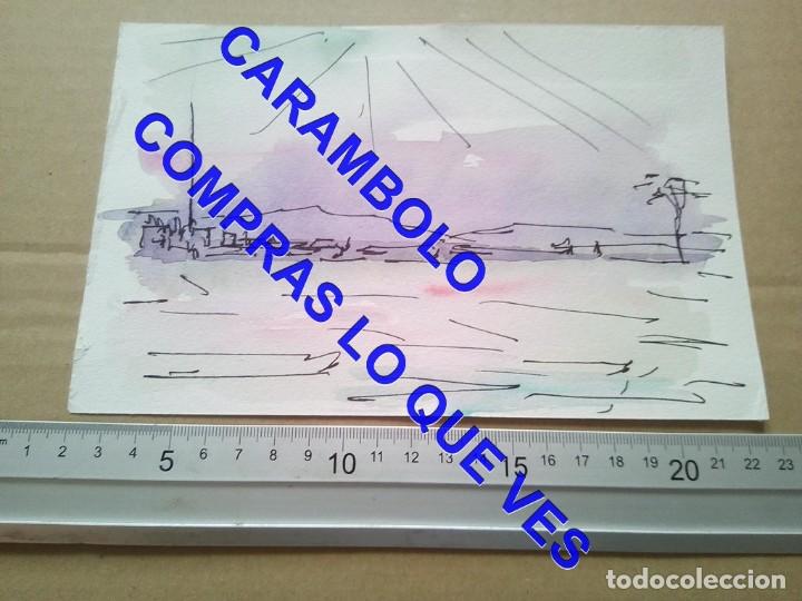 Art: ACUARELA ORIGINAL ARTISTA SIN IDENTIFICAR 21X14 CM C68