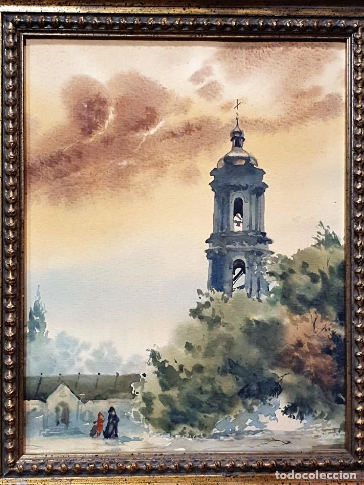 Arte: -ACUARELA ANONIMA ENMARCADA - Foto 3