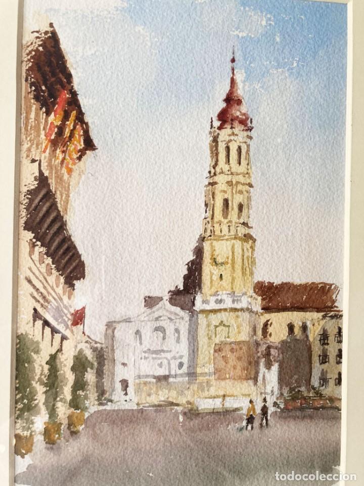 Arte: Acuarela La Seo Zaragoza - Foto 1
