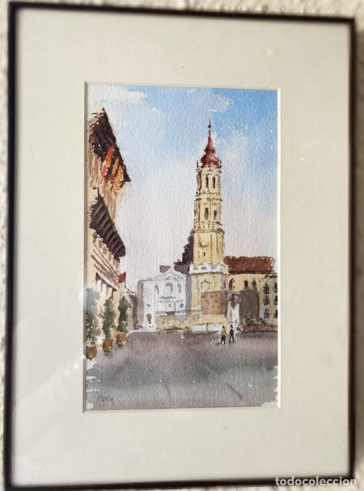 Arte: Acuarela La Seo Zaragoza - Foto 2