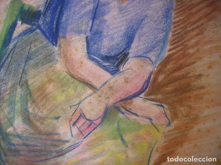 Arte: FIGURA SENTADA ( PASTEL ) XX - Foto 6