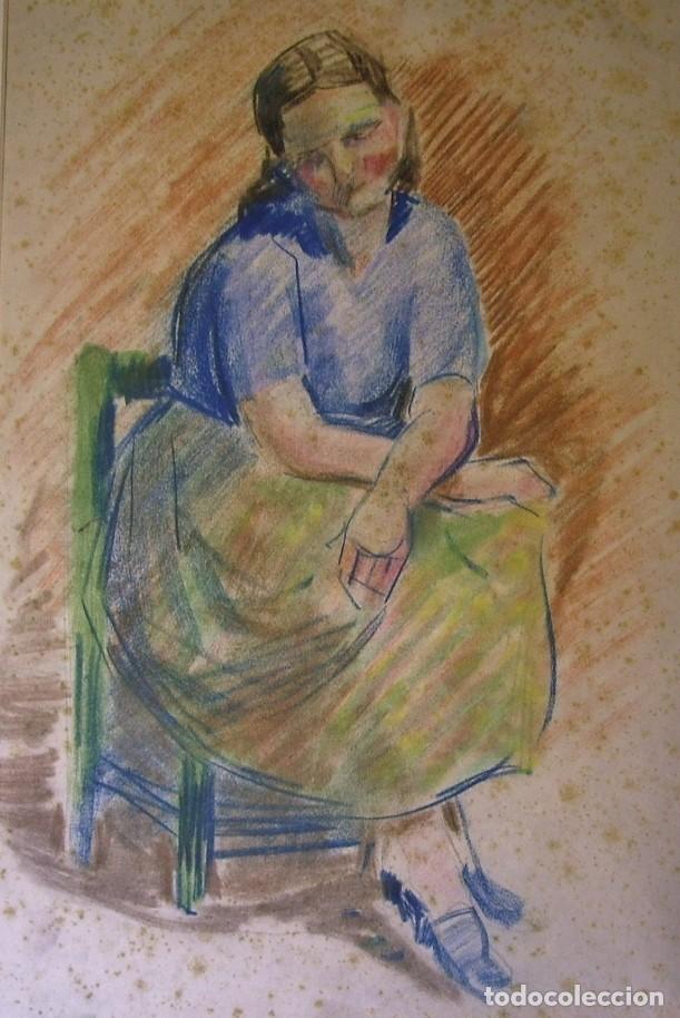 Arte: FIGURA SENTADA ( PASTEL ) XX - Foto 8