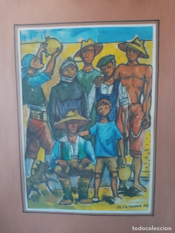 Arte: De la Torre Personajes gouache - Foto 1