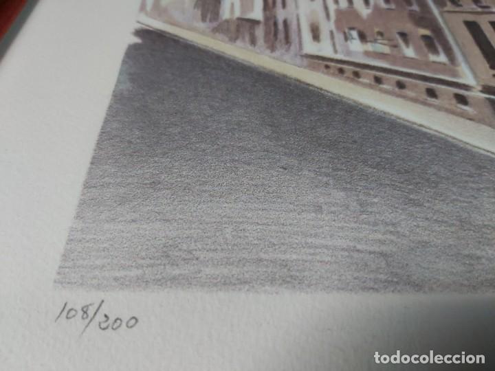 Arte: Edificio urbano. Acuarela. Firmada y con cristal. - Foto 4