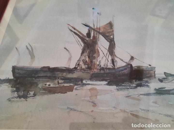 Arte: Acuarela Mart&iacute;nez Lozano, Barcas