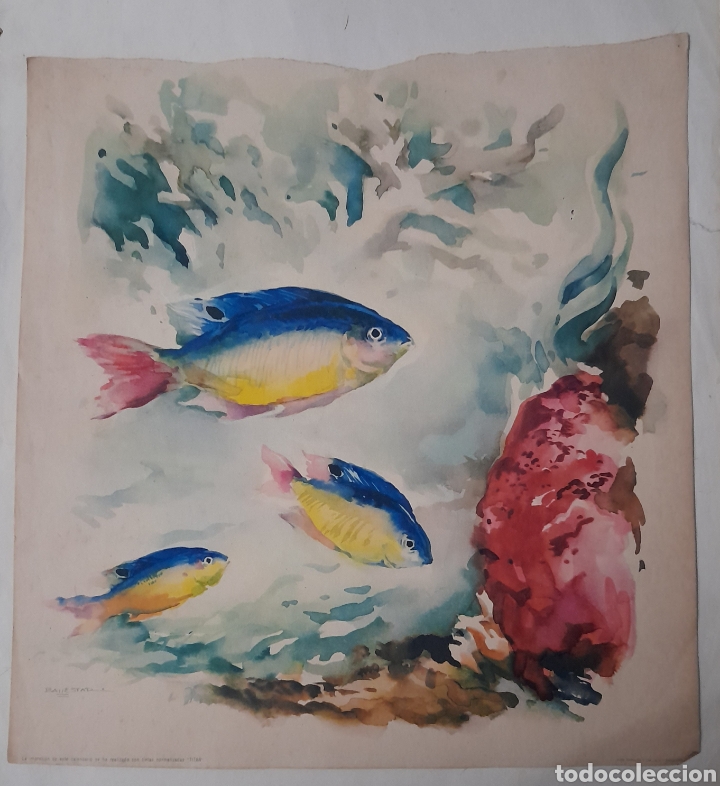 Arte: REPRODUCCI&Oacute;N DE ACUARELA DE BALLESTAR. A&ntilde;os 60s.