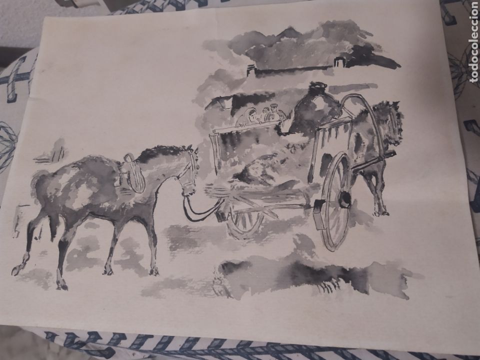 Arte: Bell&iacute;sima acuarela de tema popular