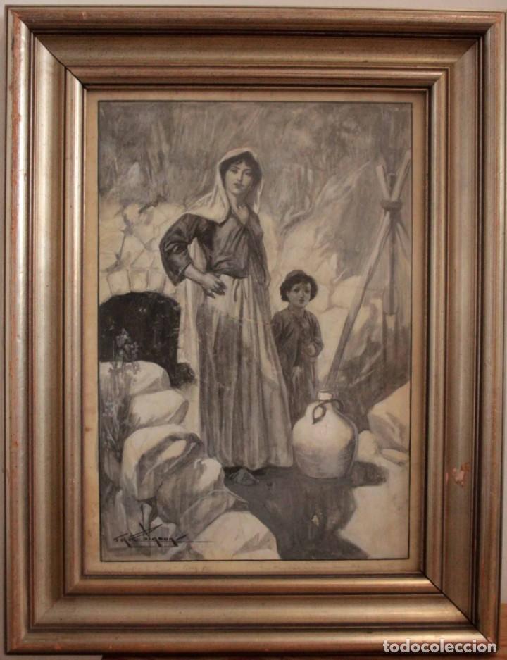 Arte: Thomas Heath Robinson (British, 1869–1950) Tinta y acuarela. Enmarcado 41x32cm - Foto 1 - 285091628
