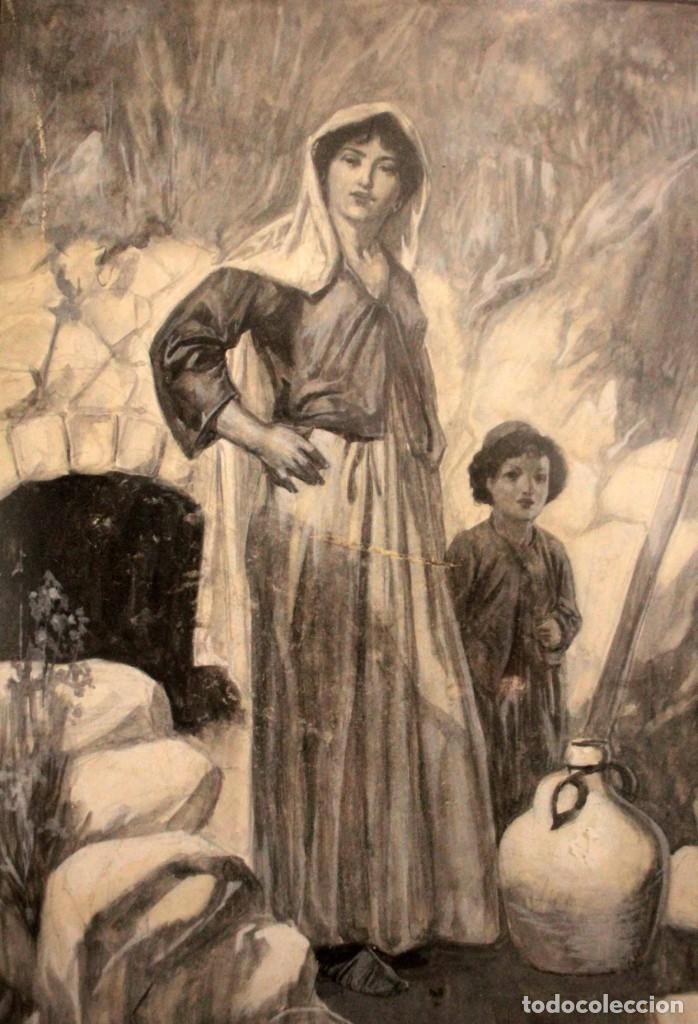 Arte: Thomas Heath Robinson (British, 1869–1950) Tinta y acuarela. Enmarcado 41x32cm - Foto 2 - 285091628