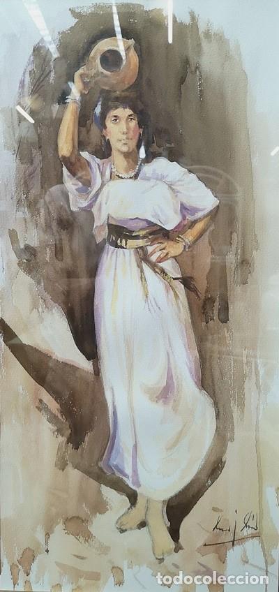 Arte: Acuarela Mujer con C&aacute;ntaro - Foto 2