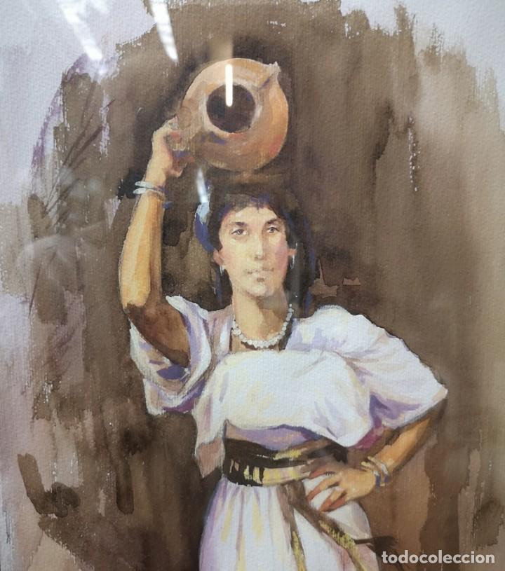 Arte: Acuarela Mujer con C&aacute;ntaro - Foto 3