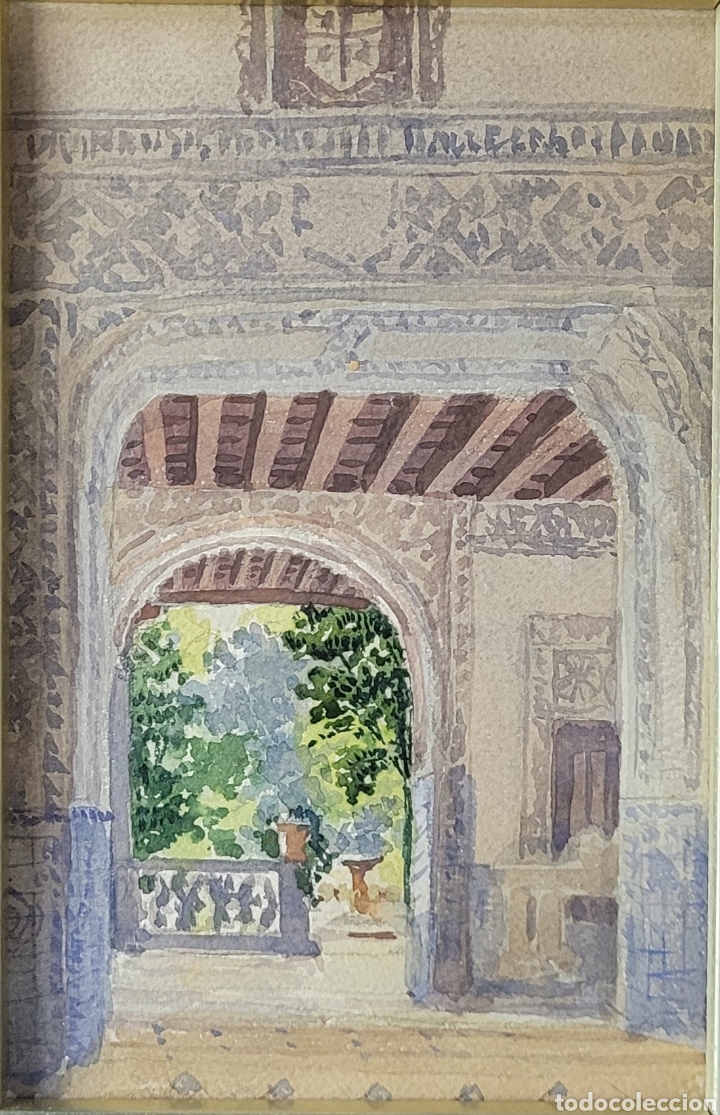 Arte: Acuarela de interior An&oacute;nimo - Foto 1
