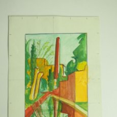 Arte: SANT MARTÍ. ACUARELA SOBRE CARTULINA. JOAN SANDALINAS. ESPAÑA. 1925.