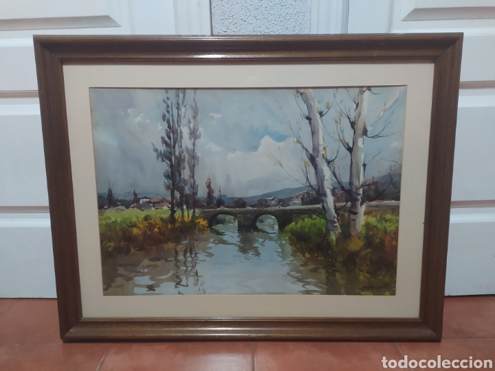 Arte: Paisaje acuarela. 68x48