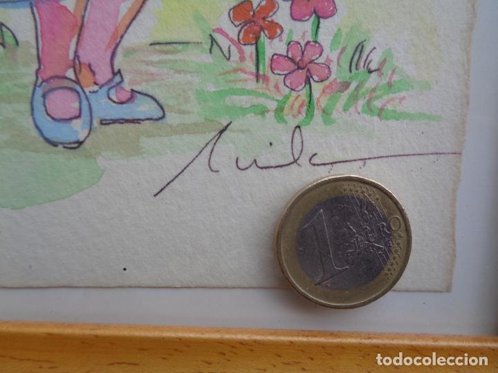 Arte: ACUARELA NI&Ntilde;A CON MU&Ntilde;ECA - Foto 3
