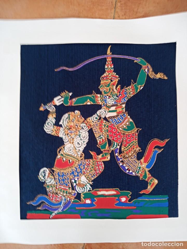 Arte: ACUARELA ORIENTAL HILOS DE ORO 30X30 CTMS. 5