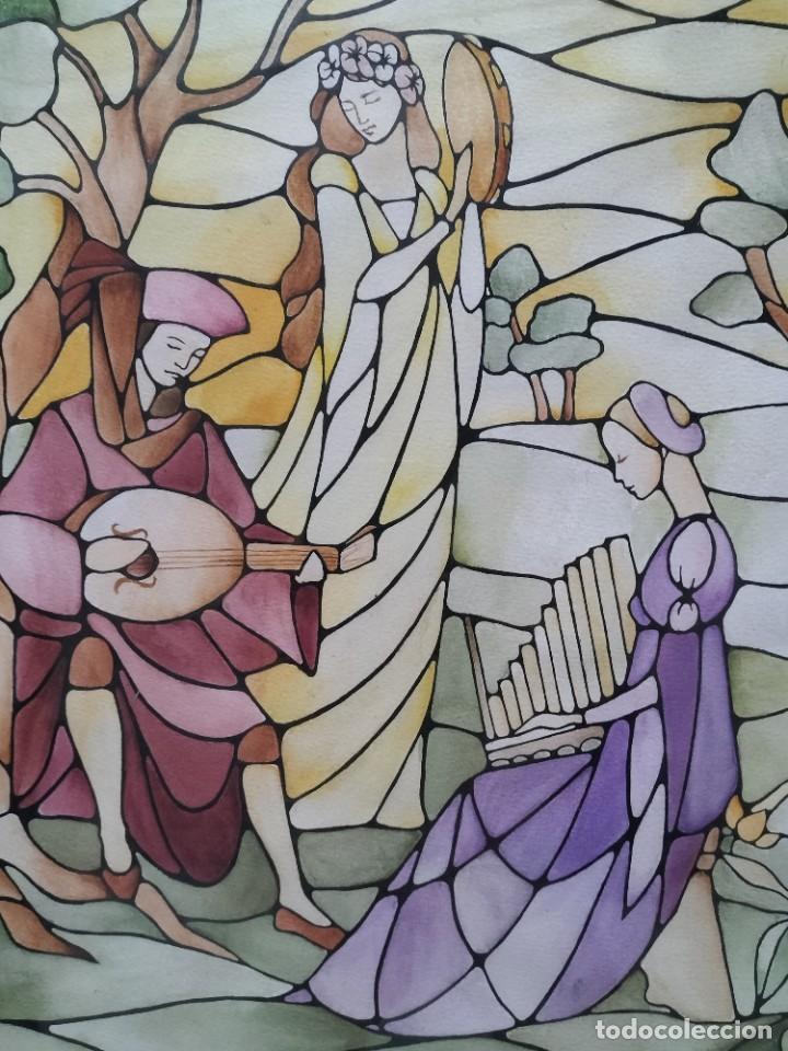Arte: Vidriera con musico - Foto 2