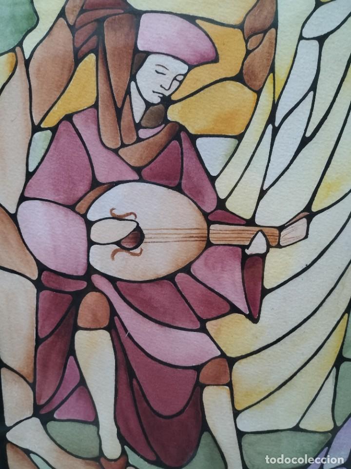 Arte: Vidriera con musico - Foto 3