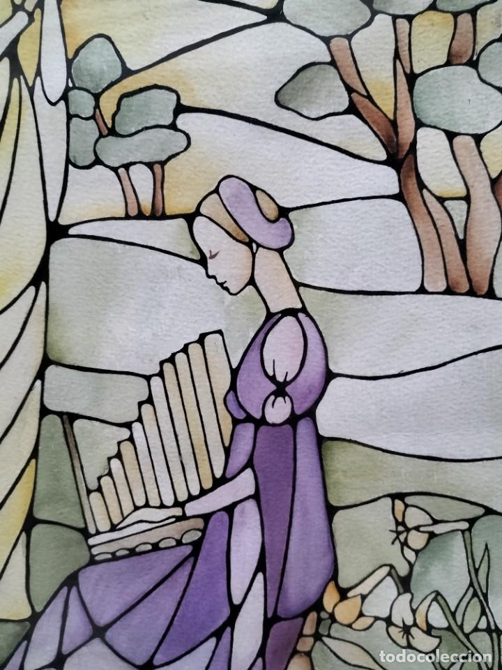 Arte: Vidriera con musico - Foto 4