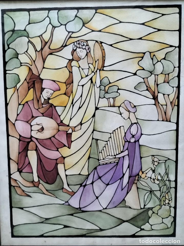 Arte: Vidriera con musico - Foto 6