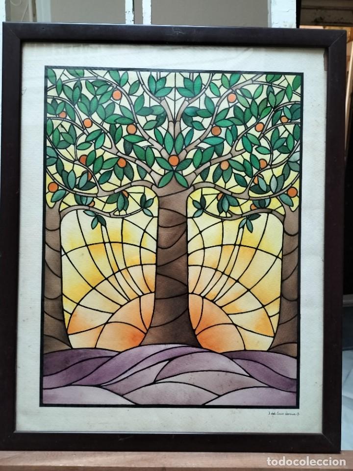 Arte: Acuarela de un naranjo - Foto 1