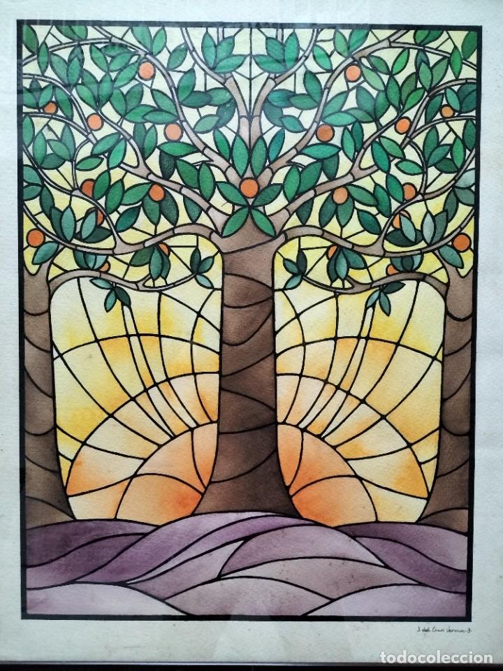 Arte: Acuarela de un naranjo - Foto 2