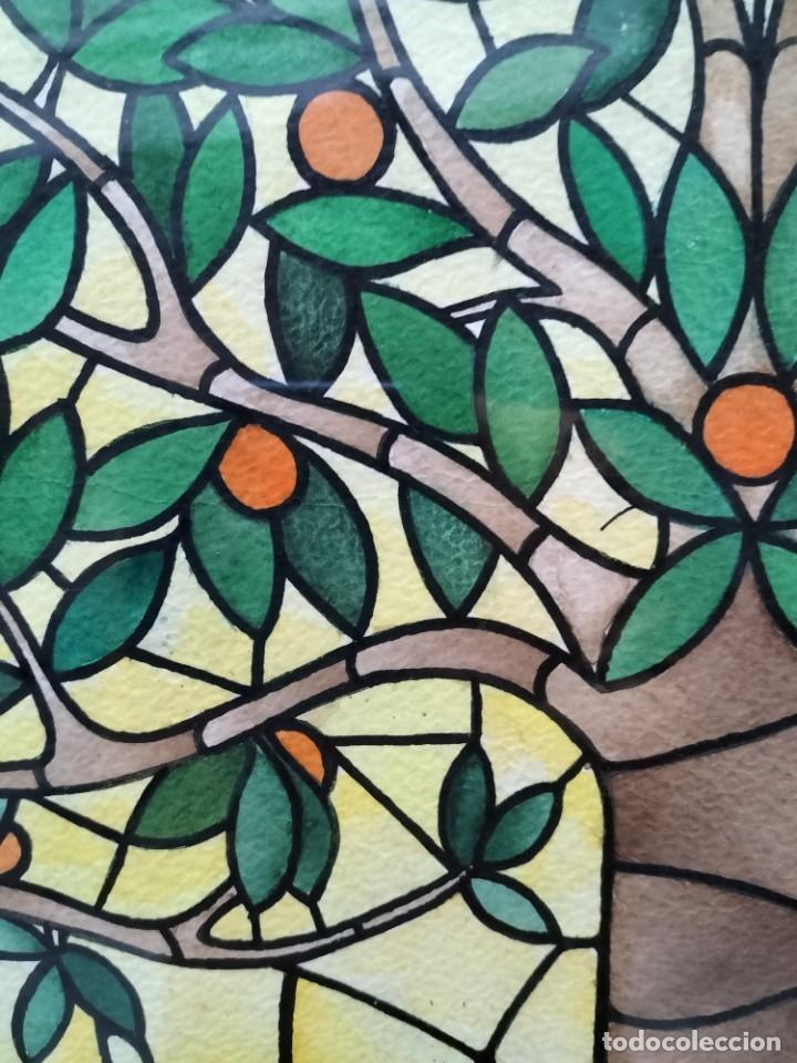 Arte: Acuarela de un naranjo - Foto 4