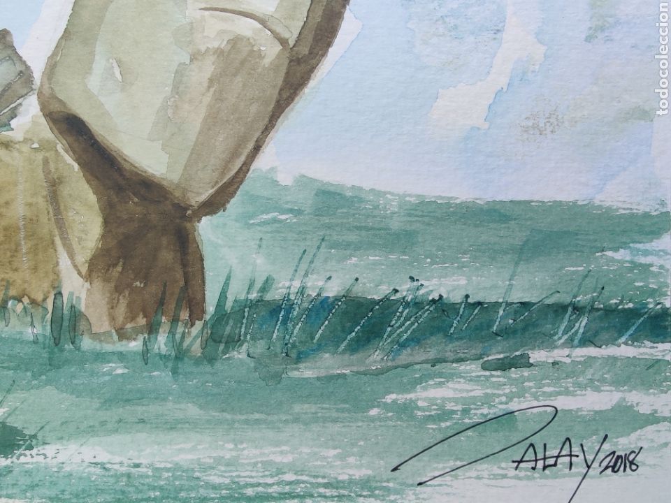 Arte: Rapa Nui Acuarela original - Foto 4