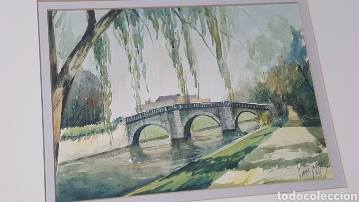 Art: ACUARELA DE IGNACIO ZARATE &rdquo;PUENTE&rdquo;