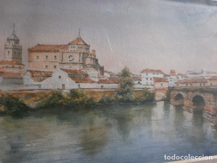 Art: Acuarela paisaje original firmado Vega 87 marco 47X37 cm. cartulina 27X24 cm.