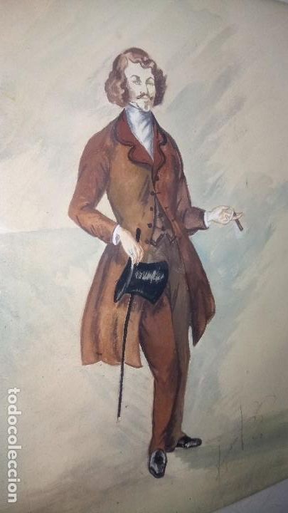 Arte: Acuarela : Moda Caballero. - Foto 2