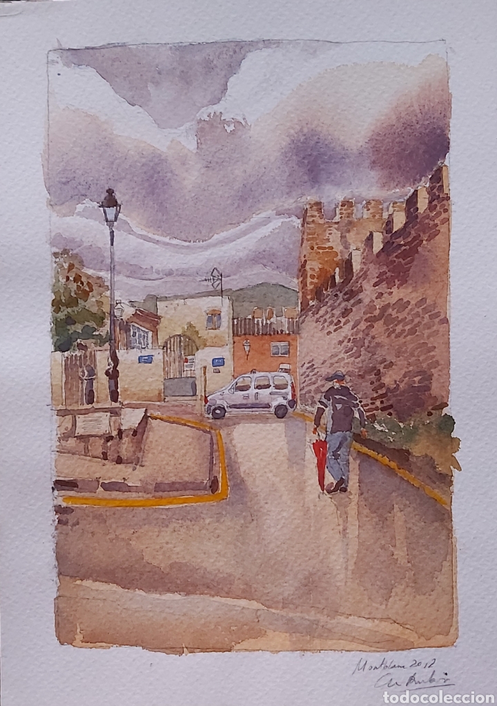 Arte: ACUARELA CALLE DE MONTBLANC - Foto 2