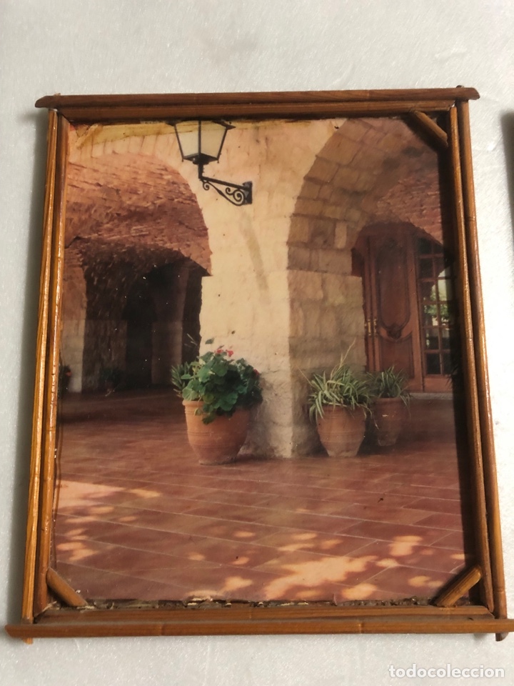 Arte: LOTE 4 CUADROS DE MARQUETER&Iacute;A - Foto 2