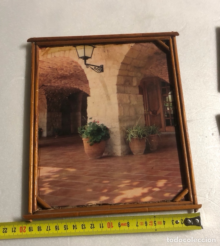 Arte: LOTE 4 CUADROS DE MARQUETER&Iacute;A - Foto 7